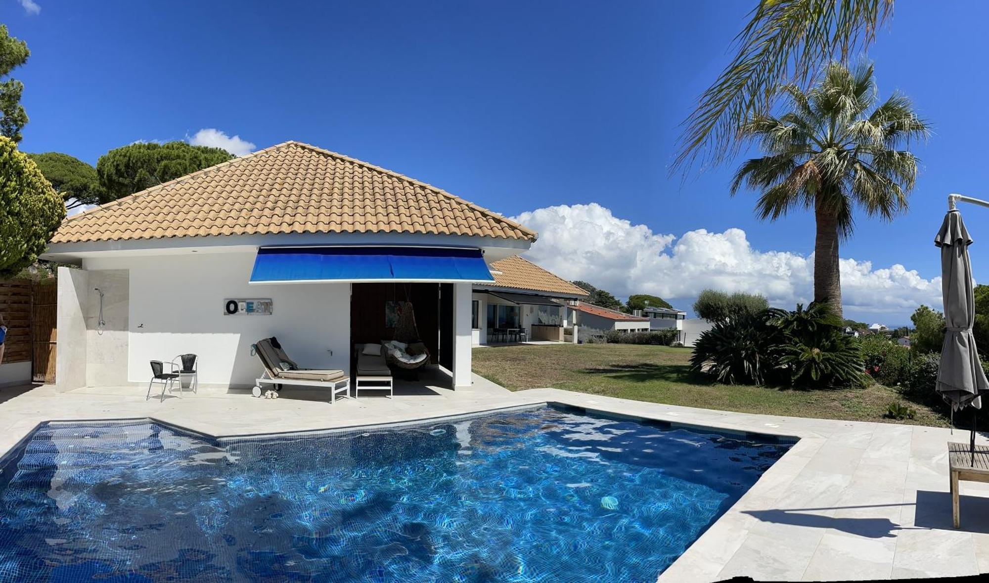 Palm Maresme - Suite With Bathroom And Terrasse With Ocean Views In A Private Villa Vilassar De Dalt Eksteriør billede